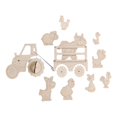 thumbnail image 1 of Piezas de tablero ocupado Montessori, piezas de tablero ocupado para pequeños, juguete educativo de aprendizaje temprano, accesorios de tablero Hugo Material de tablero ocupado, 1 of 8