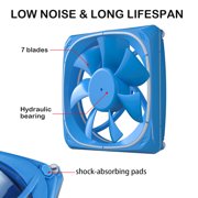 Vetroo DF120 120mm Case Fan White LED Lighting PC Cooling Fan w/Blue Fan Frame for Radiator/CPU Cooler/Computer Case