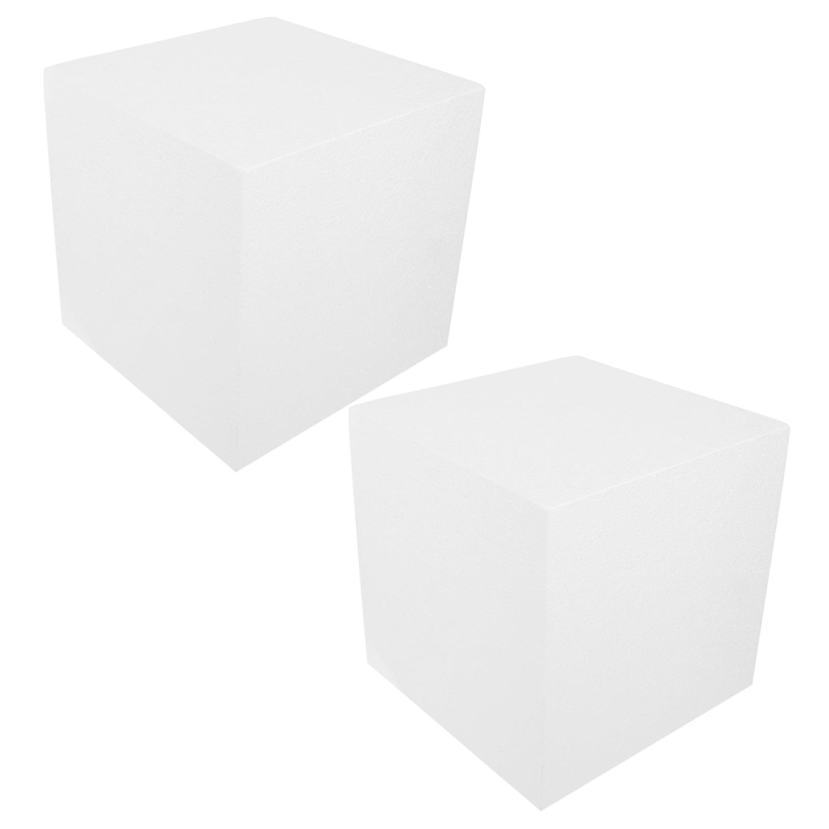 DEEPCRAFF 2Pcs High Density White Foam Cubes for Crafting Easy to Shape Modeling Foam for Floral Use
