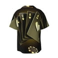 thumbnail image 6 of Daiia Casino Cards 1 Men's Linen Shirts Short Sleeve Casual Shirts Button Down Shirt for Men Beach Summer Wedding Shirt-4X-Large, 6 of 6
