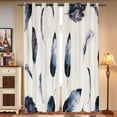 thumbnail image 2 of Subrtex Blackout Curtains Printed Window Drapes 2-Panel Gormmet Curtain ( 52'' x 84'' , White ), 2 of 6