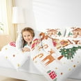 thumbnail image 4 of Manfei Cartoon Gingerbread House Bedding Comforter Set,Cute Christmas Reindeer Twin Comforter Sets,Cute Chic Xmas Tree Bedding Set For Kids Gitl,Ultra Soft Home Decor Reversible,2pcs, 4 of 8