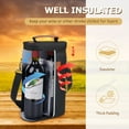 thumbnail image 6 of Tirrinia 2 Bottle Wine Tote Carrier - Leakproof & Insulated Padded Versatile Wine Cooler Bag, 6 of 7