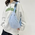 thumbnail image 4 of Riñonera Bolso de bola de masa para mujer, bolso de pecho de pana de gran capacidad, bolso de viaje multifunción, 4 of 8