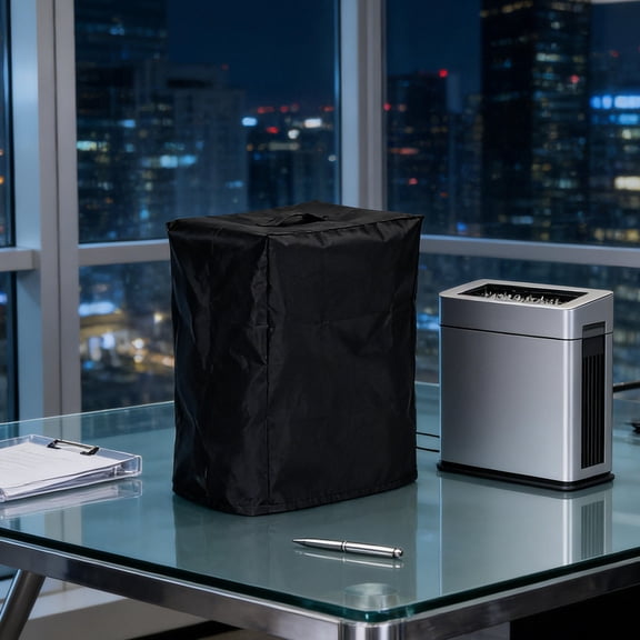 RENACLIPY Stylish Black Indoor Shredder Cover with Easy Fit and Uv Shield Features