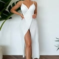 thumbnail image 2 of MIUOWANP Bikini Coverup Side Slit Dress Womens Bathing Suit Crochet Hollow Out Cover Ups Bikini Swimsuit Beach Loose Sling Coverup Skirt, 2 of 5