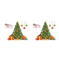 thumbnail image 4 of Toystoory Christmas PVC Wall Sticker Home Living Stickers Room Wallpaper Supplies Tree Decoration Xmas Decals New Year Door Bedroom 25x70x2cm 2piezas, 4 of 6