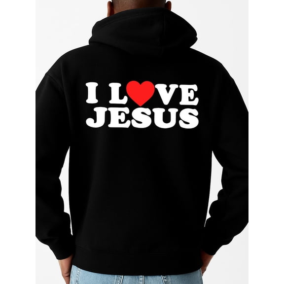I Love Jesus hoodies & sweatshirt mens regular fit black Stylish Autumn/Winter Outerwear, Sweatshirts , Plus Size Hoodies , Cool Hoodies , Funny Hoodies , Sweatshirt halloween