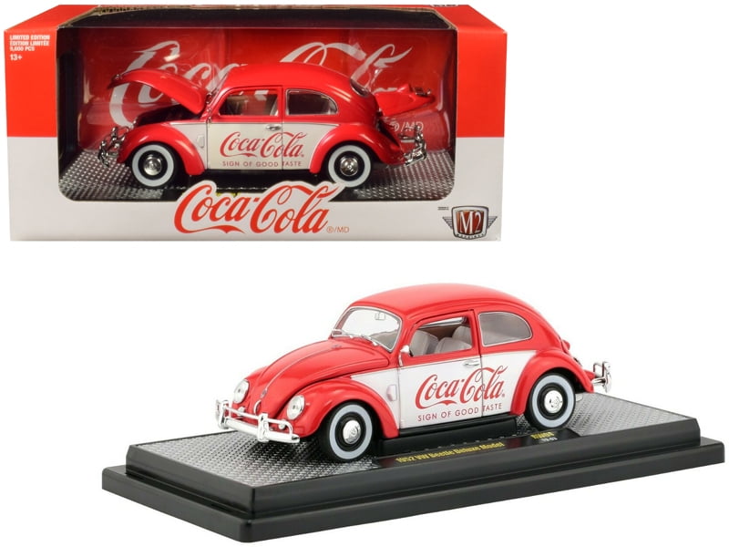 1952 Volkswagen Beetle Deluxe Model "Coca-Cola" Red & White Ltd Ed 9,600 pcs 1/24 Model Car by Machines - Walmart.com