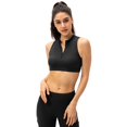 thumbnail image 4 of Women's Zipper Stand Collar Fitness Vest,Detachable Chest Padded Sports Bra Vest,Black,3XL, 4 of 7