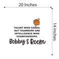 thumbnail image 4 of Boys Intelligence wins Championships Motivational Sports Wall Decal Decoration Sports Quote Decal for Boy's Room Decoration Lasts Years and Easily Removable - Size: 20 In(W) x 14 In(H), 4 of 5