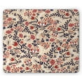 thumbnail image 1 of Floral Mouse Pad, Abstract Art Flowers and Leaves Blossoms Illustration Designed Print, Rectangle Non-Slip Rubber Mousepad, Beige Red White, by Ambesonne, 1 of 2