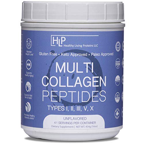 Healthy Living Proteins Multi Hydrolyzed Collagen Peptides Type I, II