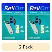 (2 pack) ReliOn Confirm Micro Blood Glucose Test Strips, 50 Count