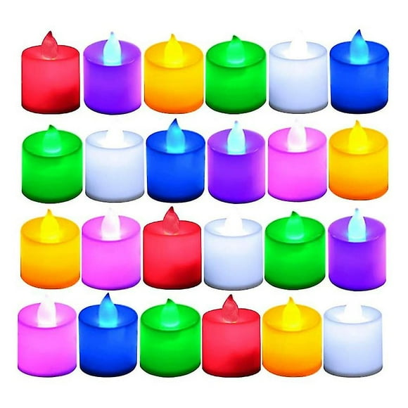 Led Candles, 24pcs Flameless Candles, Battery Operated Led Tealights, Flameless Tea Lights Bulb Light