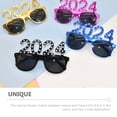 thumbnail image 3 of STRANDCHIC 5Pcs New Years Glasses 2024 Assorted Color Pc Material Party Eyeglass Props for Celebration, 3 of 7