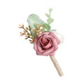 thumbnail image 4 of Boutonniere de novio artificial Qarigey Marrón Type2 NO2, 4 of 6