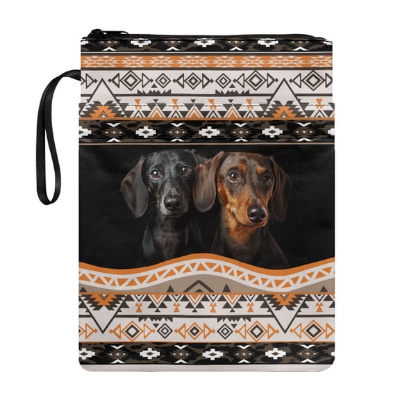 HELLHERO Notebook Wraps with Decorative Design Polyester Paperback Book Cover with Waterproof for Travel Book Organzoer Holder Book Protection, Dogs