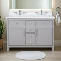 Lavanti Oakford Solidwood 48-inch Bathroom Vanity with Double Sink - Stylish Gray