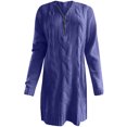 thumbnail image 4 of AOOCHASLIY Women Zipper V Neck Long Sleeve Trendy Solid Color Sheath Mini Sweater Dress, 4 of 4