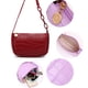 thumbnail image 3 of Bolso de mano clásico estilo retro de piel sintética con efecto cocodrilo para mujer, color rojo, 3 of 5