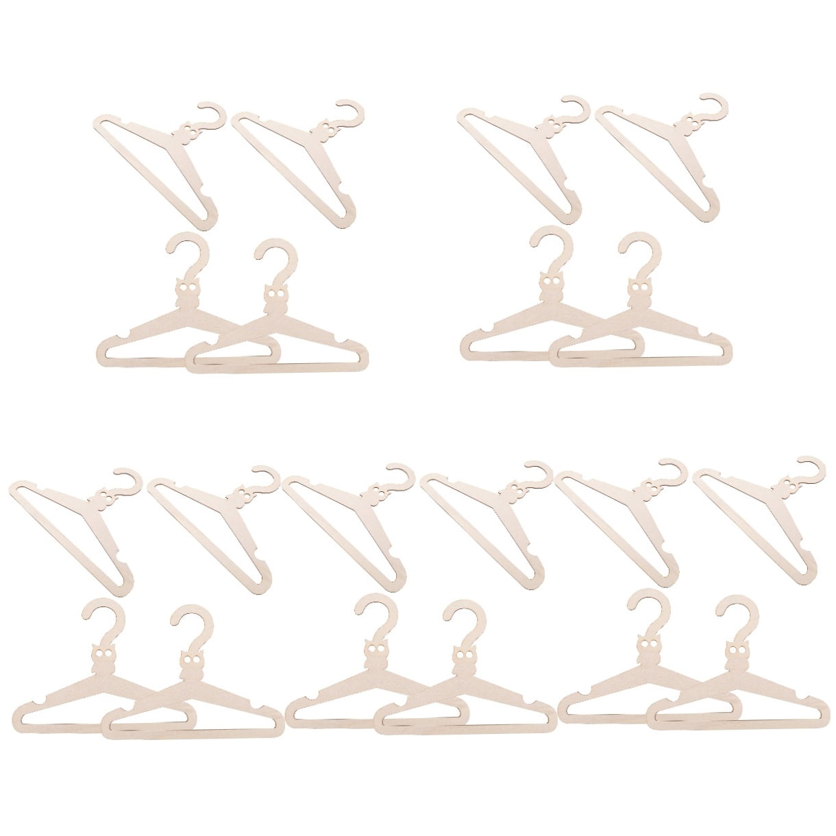 5 Pieces Wooden Hanger Nappy Cute Pantry Coat Skirt Hangers Baby