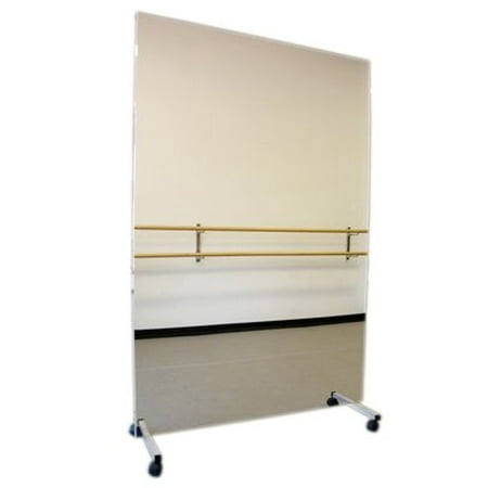 Glassless Mirror - Glassless mirror, mobile caster base, vertical, 24