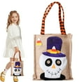 thumbnail image 2 of Reusable Halloween Burlap Candy Bags for Kids | Pumpkin Witch Skeleton Themed Designs | Eco-Friendly Trick or Treat Bags | Festive Party Favor Bags for Halloween Night, 2 of 9