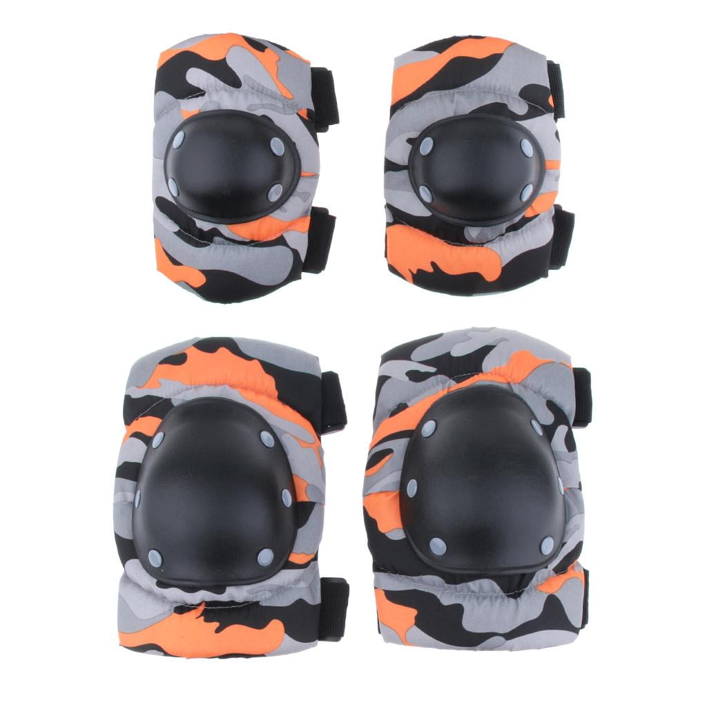 1 Piece Adult Elbow Knee Pads for Roller Skating Scooter Skateboard Climbing Cycling Accessory Orange L