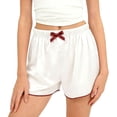 thumbnail image 2 of Amidoa Solid Color Girl Shorts Elastic Waist Cotton Casual Summer Shorts,White,5-6Years, 2 of 7