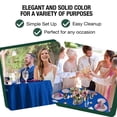 thumbnail image 6 of Exquisite Disposable Dark Blue Plastic Tablecloth - 120-Inch Round for Parties, 6 of 6