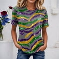 thumbnail image 2 of Graphic Tees for Women Carnival Graphic Short Sleeve Tee Crewneck Top Summer Wardrobe Shirt for Women, 2 of 4