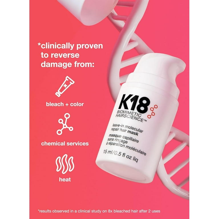 K18 Leave-In Molecular Repair Hair Mask 0.5 oz - Walmart.com