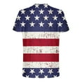 thumbnail image 4 of USA Flag 4th of July Independence Day American Flag Men Shirts Plus Size Summer Deals Crew Neck Big and Tall Pullover Blouse Shirts for Men, 4 of 5