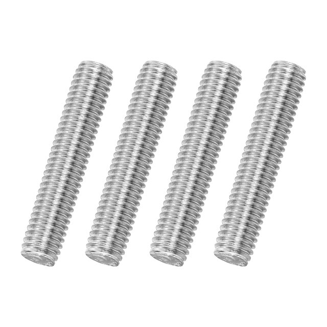 Uxcell 4Pack M8x40mm 316 Stainless Steel Fully All Threaded Rod Studs, 1.25mm Pitch