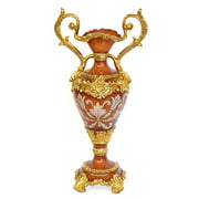 Brown & White Toulled Vase - 22, Multi Color
