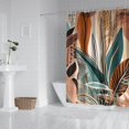 thumbnail image 3 of Abstract Floral and Leaves Bohemian Shower Curtains, Farmhouse Shower Curtains for Bathroom,Waterproof Fabric Shower Curtain Set with 12 Hooks Decor 84×72 Inch, 3 of 4