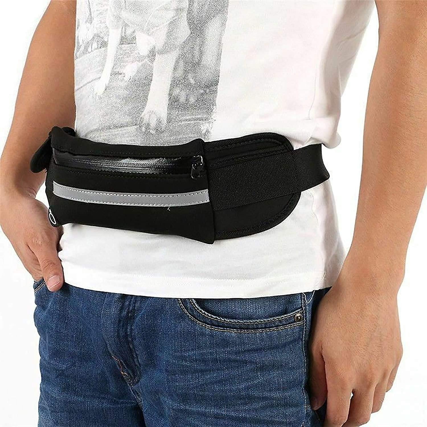 Running Belt,Waist Bag With Adjustable Elastic Strap,Waist Bag For Workouts, Cycling, Runner, Jogging,Unisex1Pcs,Black