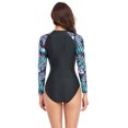 thumbnail image 5 of Long-sleeve zip swimsuit snorkeling suit one-piece surfing suit women's swimsuit, 5 of 5