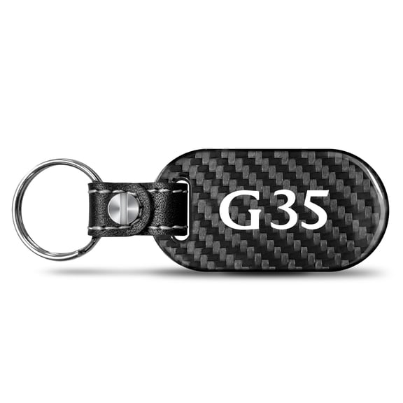 Infiniti G35 Real Carbon Fiber Dog-Tag Style Key Chain