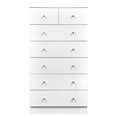 thumbnail image 5 of Hassch White Wood Dresser for Bedroom, 51.6" Tall Chest of Drawers with Metal Handles, Vertical Closet Storage Organizers with 7 Drawers, for Bedroom Living Room Hallway, 5 of 7