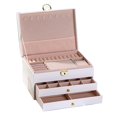 thumbnail image 1 of Hyasfey Jewelry Storage Box with Removable Dividers Large-Capacity Multiple Compartments 3-Tier Earring Container Jewelry Holder Organizer, 1 of 8