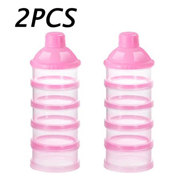 2 Portable 5 Layers Milk Powder Formula Dispenser Storage Container