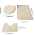 thumbnail image 3 of Tainini Bathroom Rugs 3 Pieces, Memory Foam Bath Mat and U-Shaped Toilet Rug Area Rug , Non-Slip Water Absorption Bath Rug, Home Decor, 3 of 9