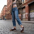 thumbnail image 4 of Cushionaire Topcat 100% Genuine Leather Suede Sneakers for Women, Lightweight Everyday Casual Womens Shoes with Retro Style and Cushioned Comfort, 4 of 16