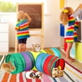 thumbnail image 4 of 3 Way Foldable Rabbit Tunnel Dwarf Rabbit Hideout Small Animal Activity Tunnel Toys for Rabbit Ferret Guinea Pig with Ball 80X25cm,, 4 of 5