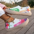 thumbnail image 7 of Dakaela Knit Slip on Shoes for Women 2026 Fashion Print Casual Walking Running Tennis Sneakers Thick Soft Sole Work Loafers Size 6-10 White, 7 of 7