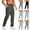 Army Green, variant on Jogging Bottoms Men Elastic Waist Sweatpants Straight Leg Trousers Stretch Casual Travel Pants with Zip Pockets Smart Plain Rugby Trouser Comfortable Fit Workwear