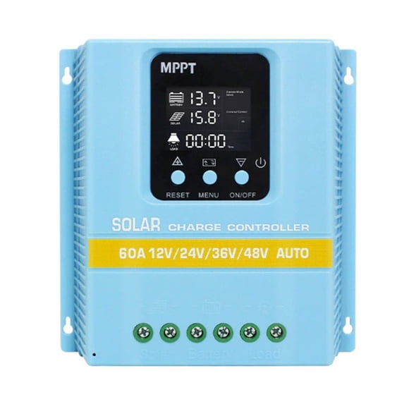 Controlador de Carga Solar MPPT de 12 V, 24 V, 36 V y 48 V con Identificación Automática de 60 A