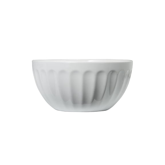 Mainstays Fluted White Ceramic Cereal Bowl, 6 in